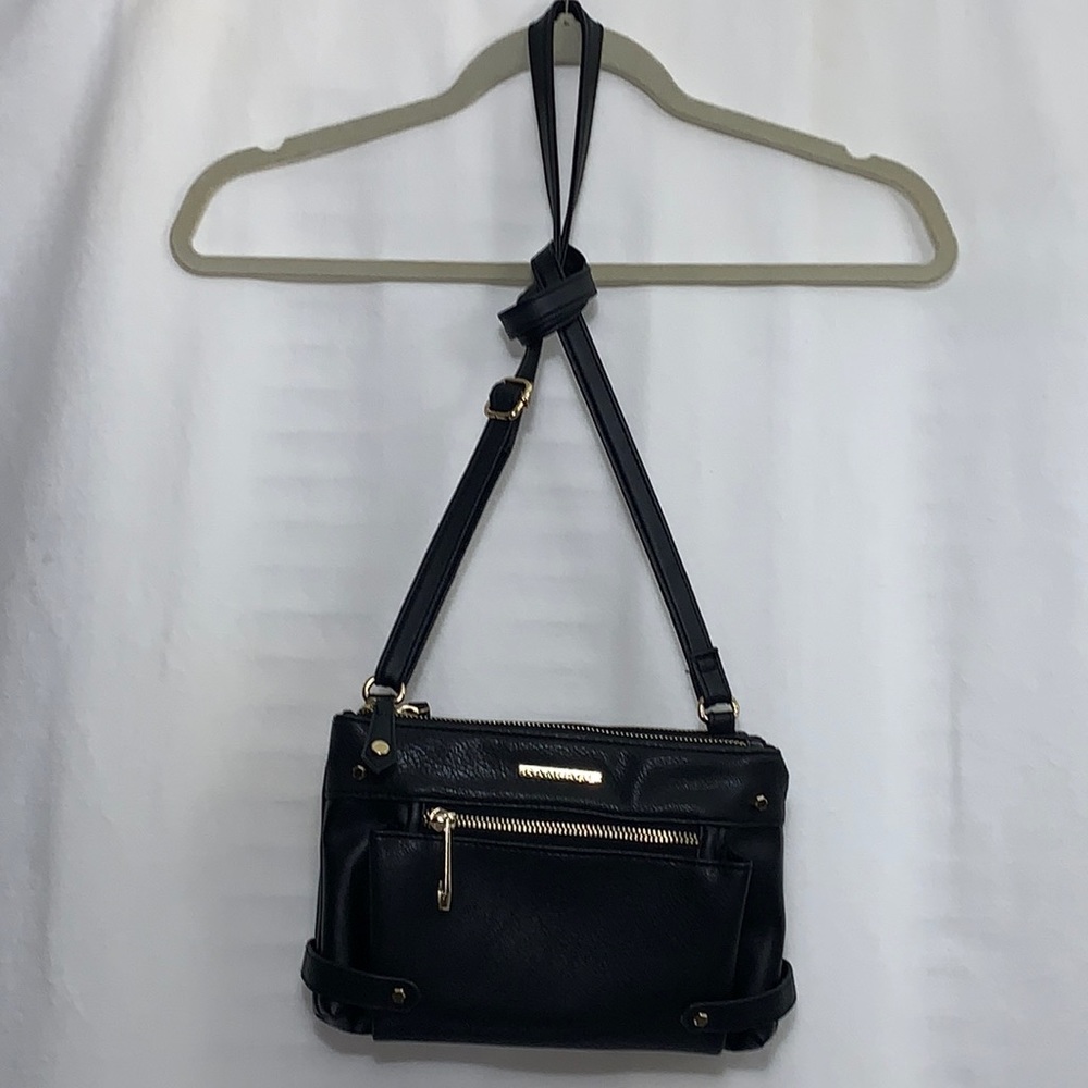 Rampage Small Black/Gold Crossbody Bag
